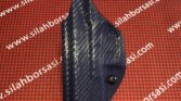 Glock Mavi Karbon Kydex Kılıf (Deri Astarlı)